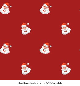 Christmas vector design element. Jolly Santa Claus pattern. Design clothes, backgrounds, gifts. Cartoon style.