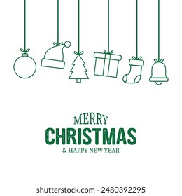 Christmas Vector Design New. Merry Christmas and Happy new year background.