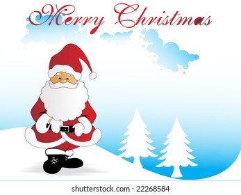 christmas vector design with santa claus