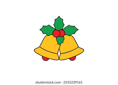 Christmas vector element Holly Bells