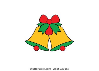 Christmas vector element Holly Bells