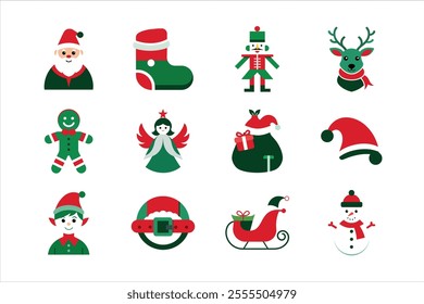 Christmas vector elements art illustration bundle