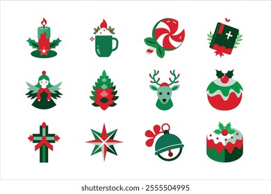 Christmas vector elements art illustration bundle