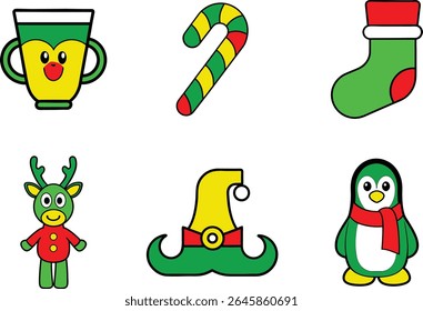 Christmas vector elements bundle set