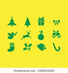 Christmas vector element's icon set