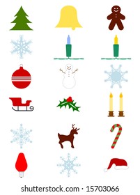 Christmas Vector Elements with Seamless Mini Lights