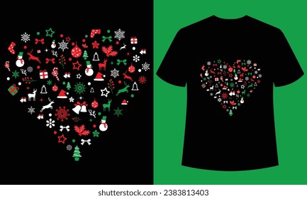 christmas vector elements t-shirt design template. This t-shirt is designed for christmas . this t-shirt can be the best gift for christmas lover.