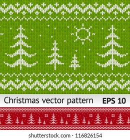 Christmas vector embroidery pattern