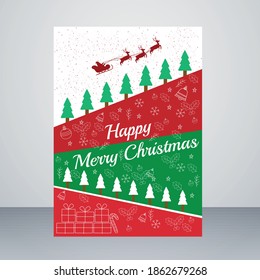 Christmas vector flyer Christmas card design
