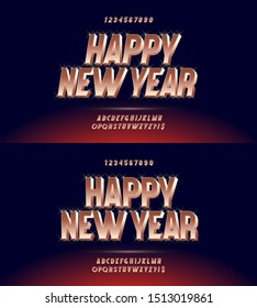 Christmas vector font Italic and regular 3D gold luxury style trendy typography for greeting card, invitation, party poster, flyer, motion, video, t shirt, book, animation, holiday banner, printing