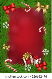 Christmas vector frame for picture and text