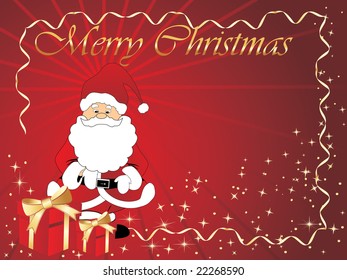 Weihnachtsvektorrahmen mit Weihnachtsklauseln