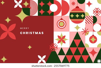 Christmas. Vector geometric christmas. flat pattern element design, pattern fashionable simple modern minimal design, background and New Year's elements. Illustration vector 10 eps.