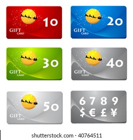christmas vector gift cards