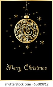 christmas vector gold ball