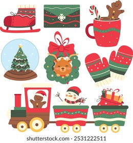 christmas vector graphic elements pack