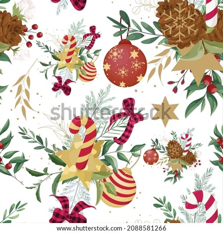 CHRISTMAS VECTOR GRAPHIC PATTERN EPS10