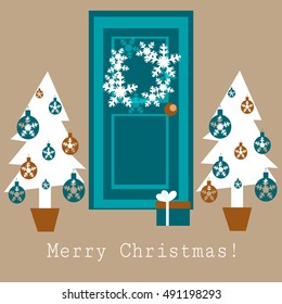 Christmas vector greeting card 
