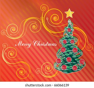 Christmas vector greeting card