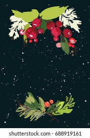 Christmas vector greeting card