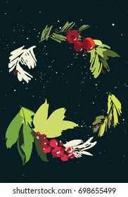Christmas vector greeting card