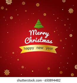 Christmas Vector greeting card and background, Merry Christmas and Happy New Year.