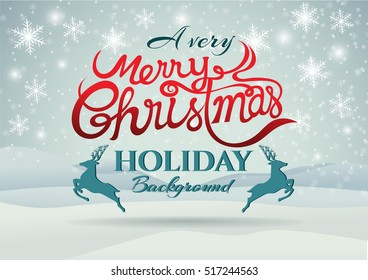 Christmas vector greeting card design for holiday season
