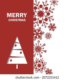 Tarjeta de felicitación vectorial de Navidad con espacio para texto. EPS