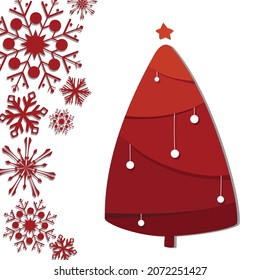 Christmas vector greeting card with space for text. EPS