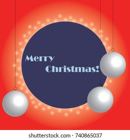 Christmas vector greeting, Merry Christmas