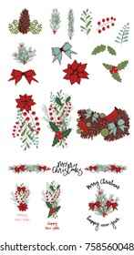Christmas Vector Hand Drawn Illustration Isolated Stock Vector (Royalty ...