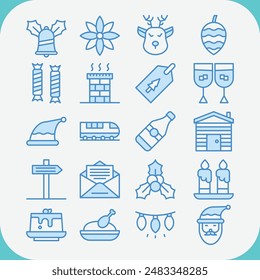 christmas vector icon pack icon set for download newyear day winter icon set fr download