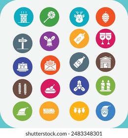christmas vector icon pack icon set for download newyear day winter icon set fr download