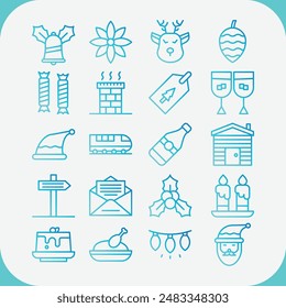 christmas vector icon pack icon set for download newyear day winter icon set fr download