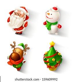 Conjunto de iconos vectoriales de Navidad