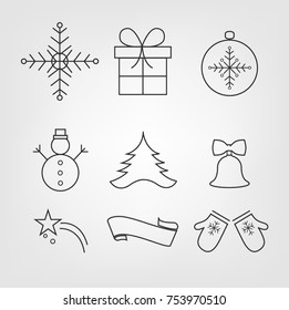 Christmas vector icon set