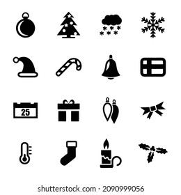 Christmas vector icon set. Set contains such icons as Christmas, Gift, Reindeer, Christmas Tree
