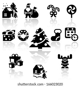 Christmas vector icon set. EPS 10.