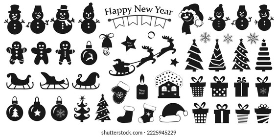 Christmas Vector Icon Set. Vector illustration.	

