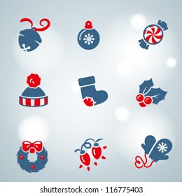 Christmas vector icon set two