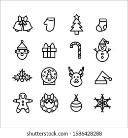 Christmas vector icons, Christmas festival icon set