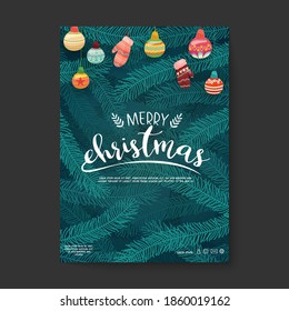 Christmas vector icons New Year decoration illustration of Xmas Christians