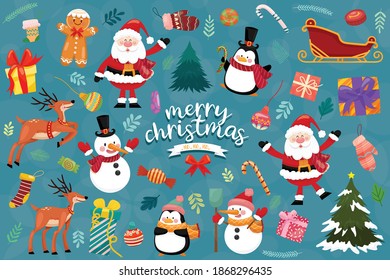 Christmas vector icons new year decoration illustration of xmas christians