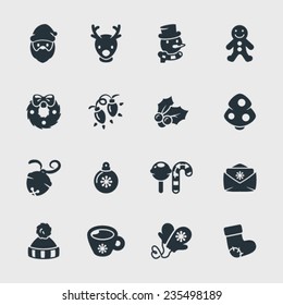 Christmas vector icons set
