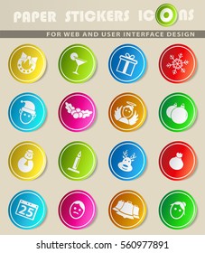 christmas vector icons for user interface design
