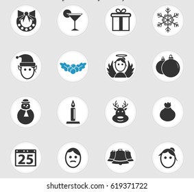 christmas vector icons for user interface design