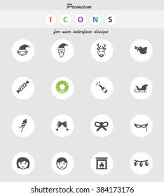 Christmas vector icons for web sites and user interface