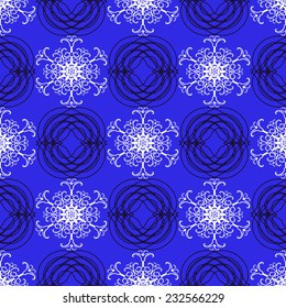 Christmas vector illustration background with snowflakes