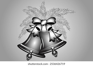 Christmas vector illustration. Bell for t shirt design.