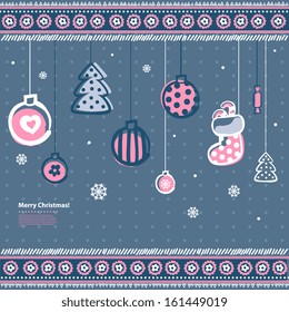 Christmas vector illustration can be used as a greeting card